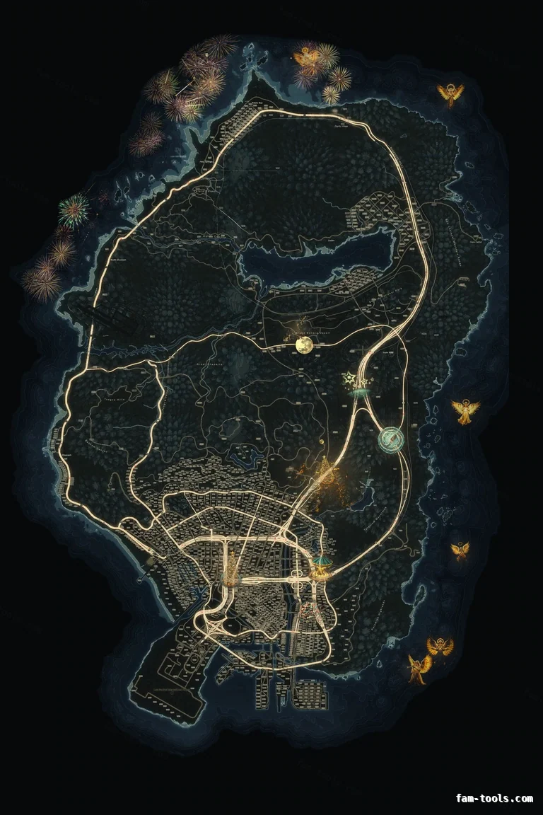 Christmas Gray FiveM Christmas minimap, the whole map