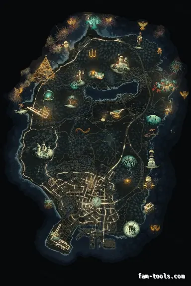Christmas Gray WINTER GRAPHITE FiveM-compatible minimap for GTA 5 — with postal codes — showing the whole Los Santos and Blaine County map