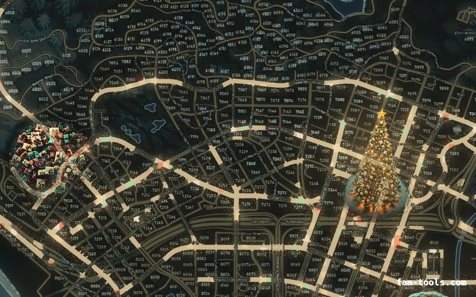 Christmas Gray Christmas FiveM minimap, los santos