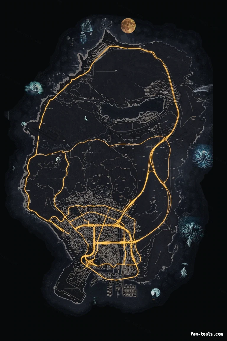Halloween Gray FiveM Halloween minimap, the whole map