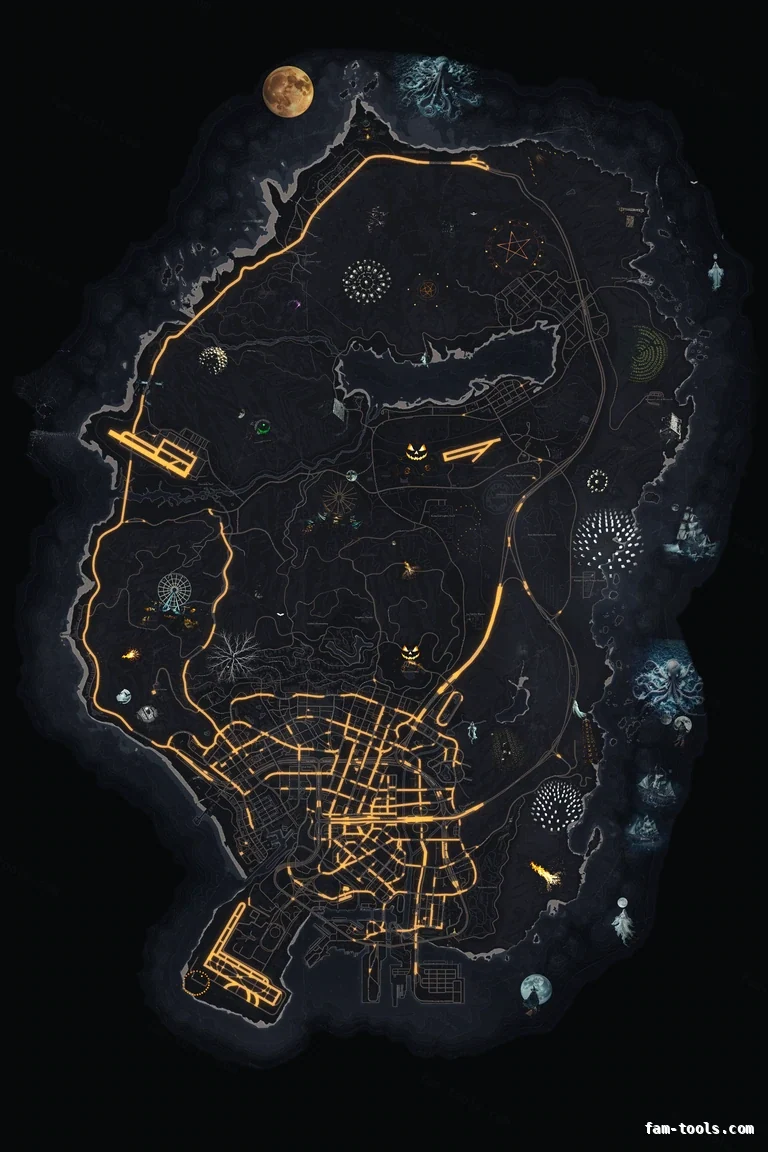 Halloween Gray FiveM Halloween minimap, the whole map