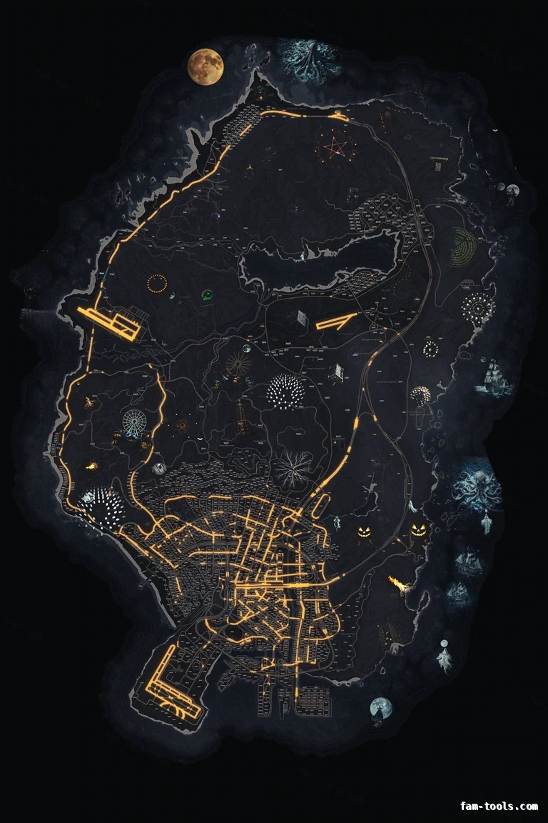 Halloween Gray FiveM Halloween minimap, the whole map
