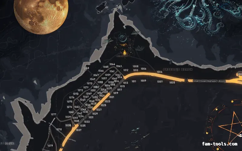 Halloween Gray HAUNTED GRAPHITE FiveM-compatible minimap for GTA 5 — with postal codes — showing Paleto Bay and Mount Chiliad