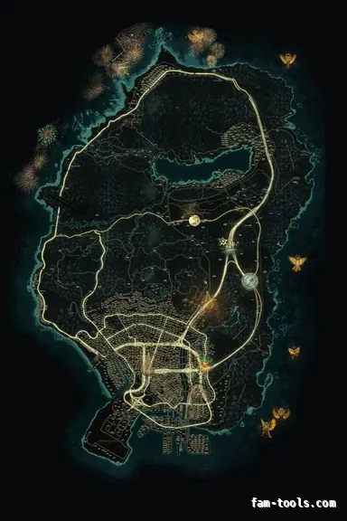 Christmas Green WINTER EMERALD FiveM-compatible minimap for GTA 5 — google style — showing the whole Los Santos and Blaine County map