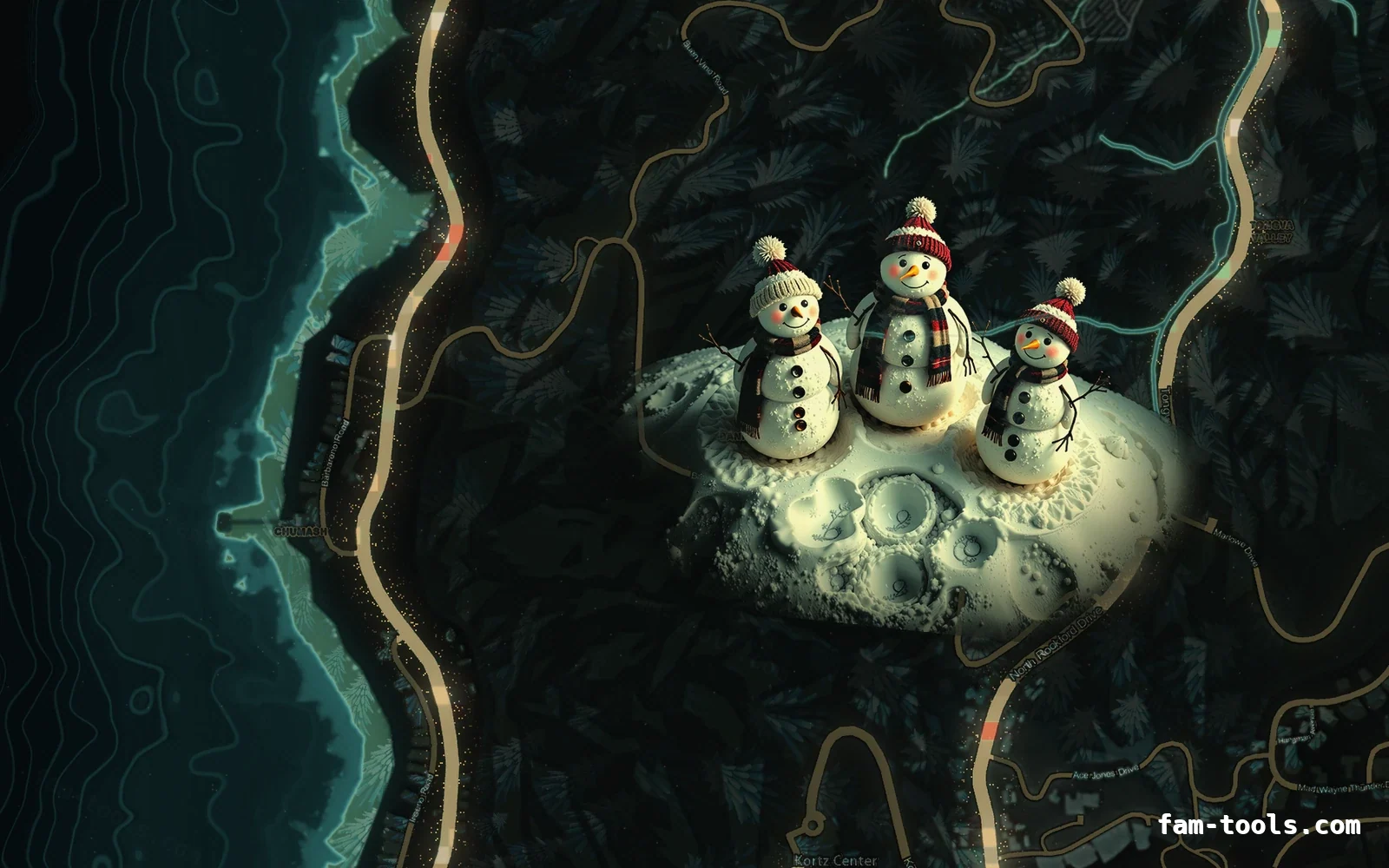Christmas Green Christmas minimap — The west coast Christmas Green Christmas FiveM minimap, the west coast