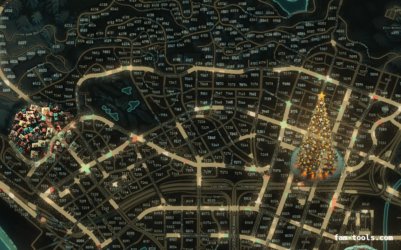 Christmas Green Christmas FiveM minimap, los santos