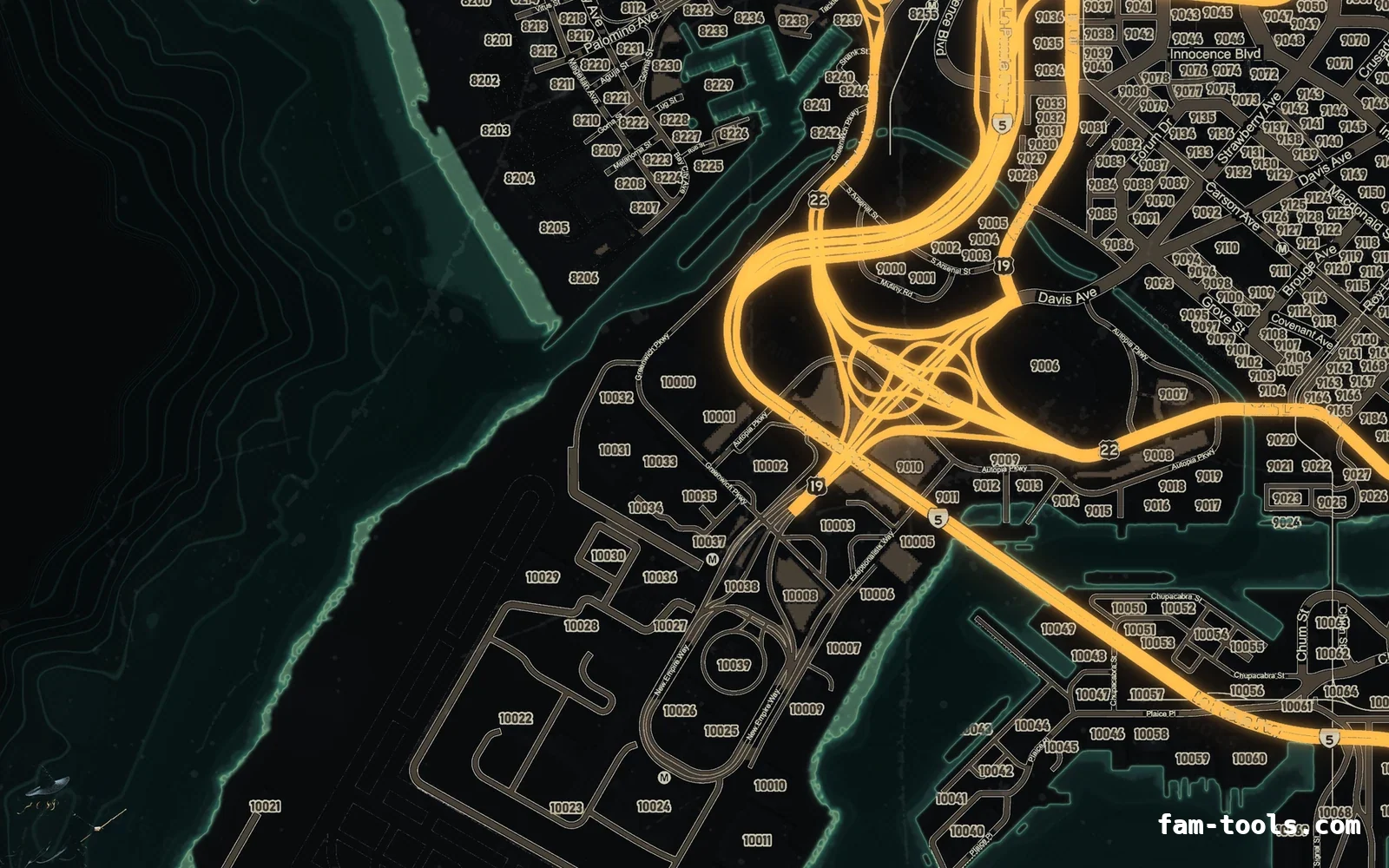Halloween Green Halloween FiveM minimap, the harbour