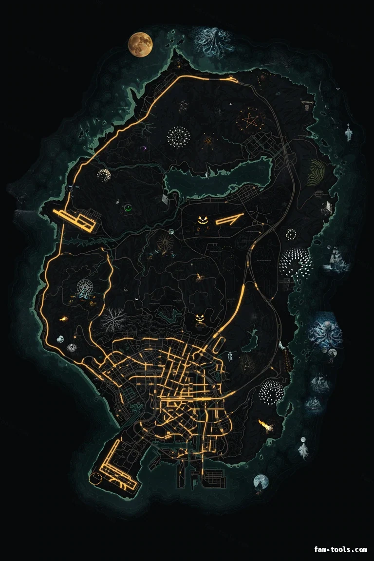 Halloween Green FiveM Halloween minimap, the whole map