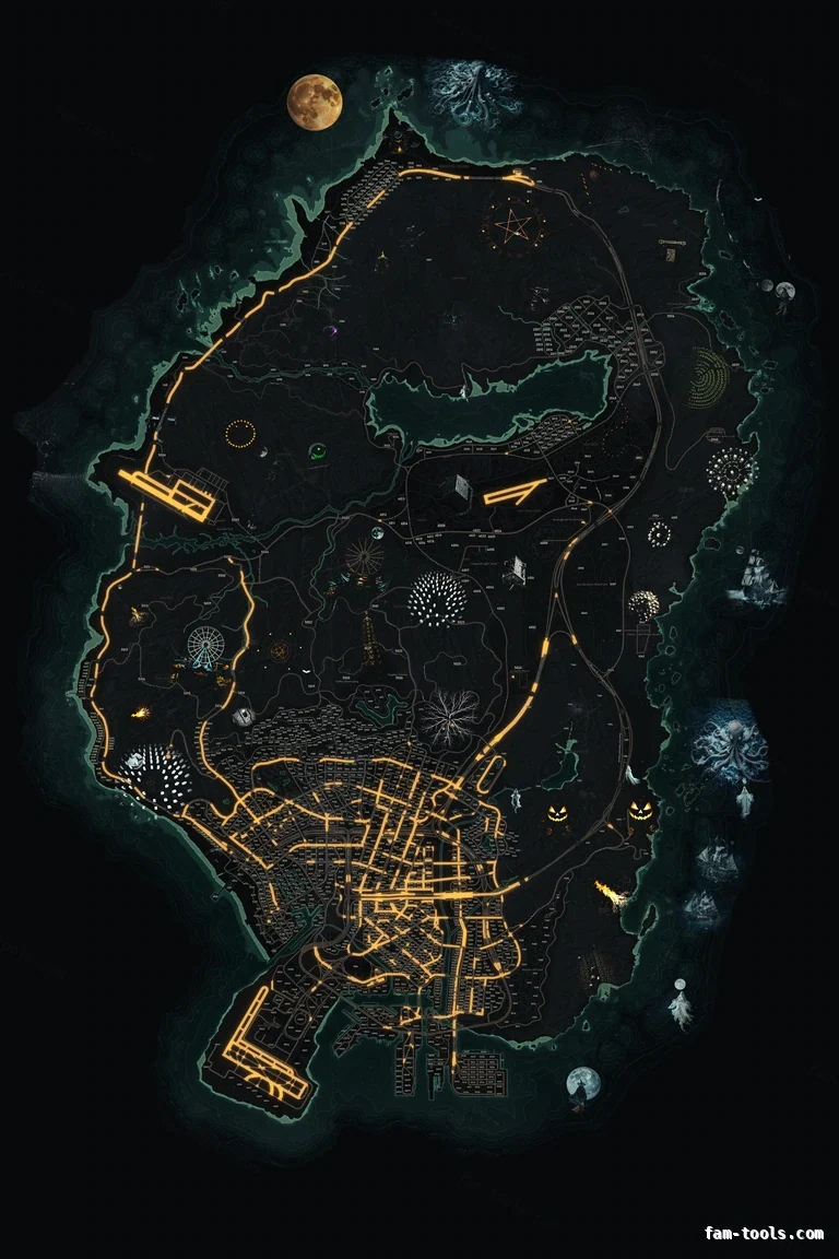 Halloween Green FiveM Halloween minimap, the whole map