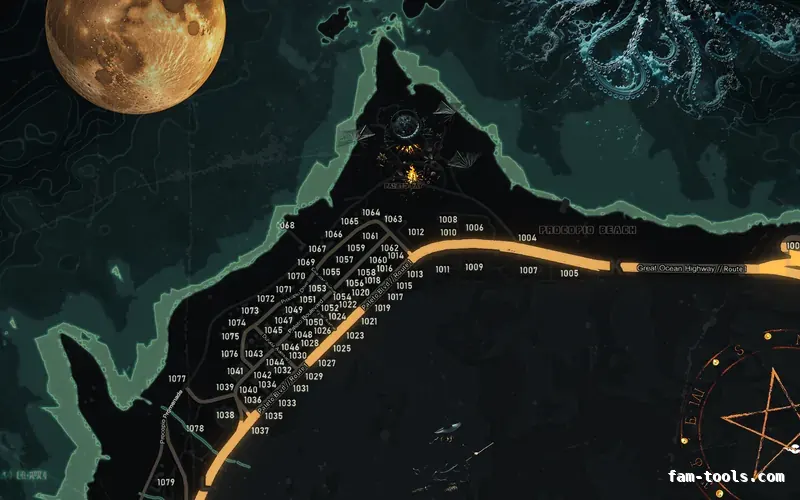 Halloween Green HAUNTED EMERALD FiveM-compatible minimap for GTA 5 — with postal codes — showing Paleto Bay and Mount Chiliad