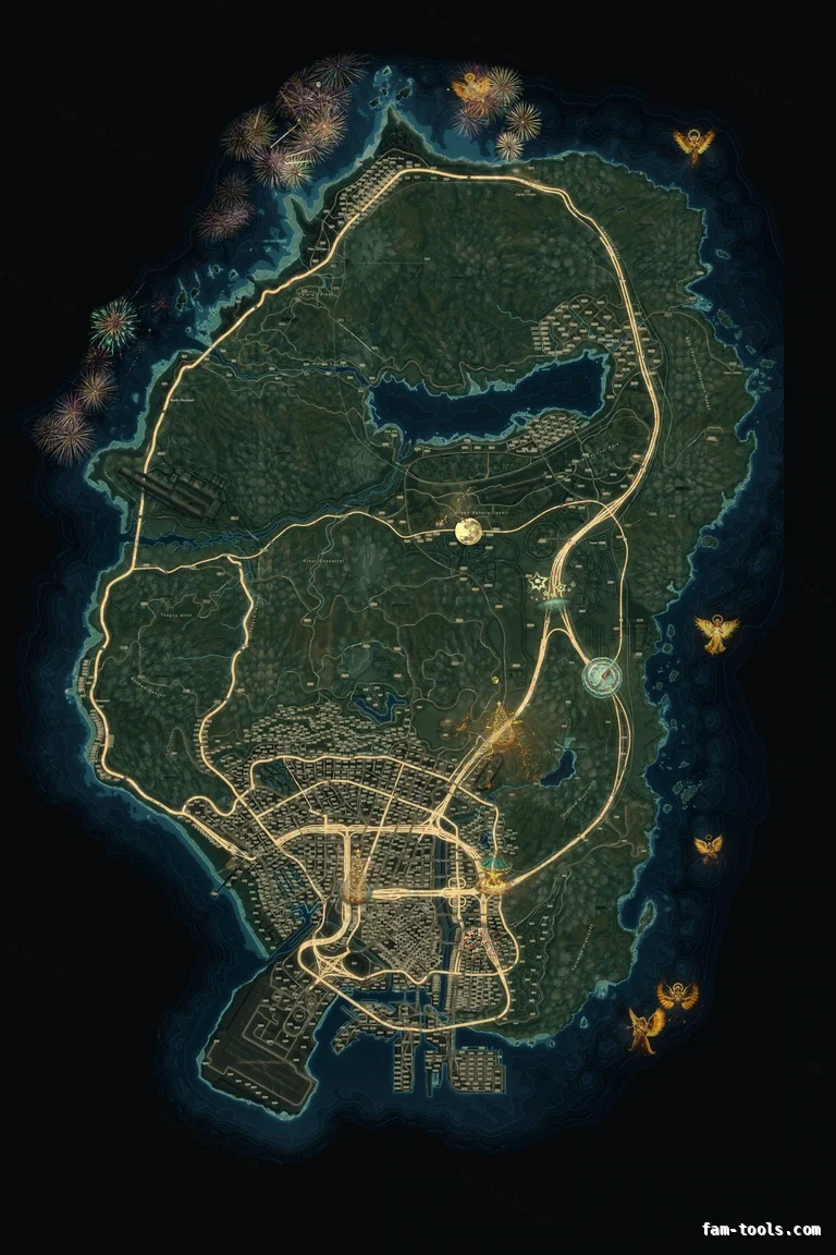 Christmas Mixed dark FiveM Christmas minimap, the whole map