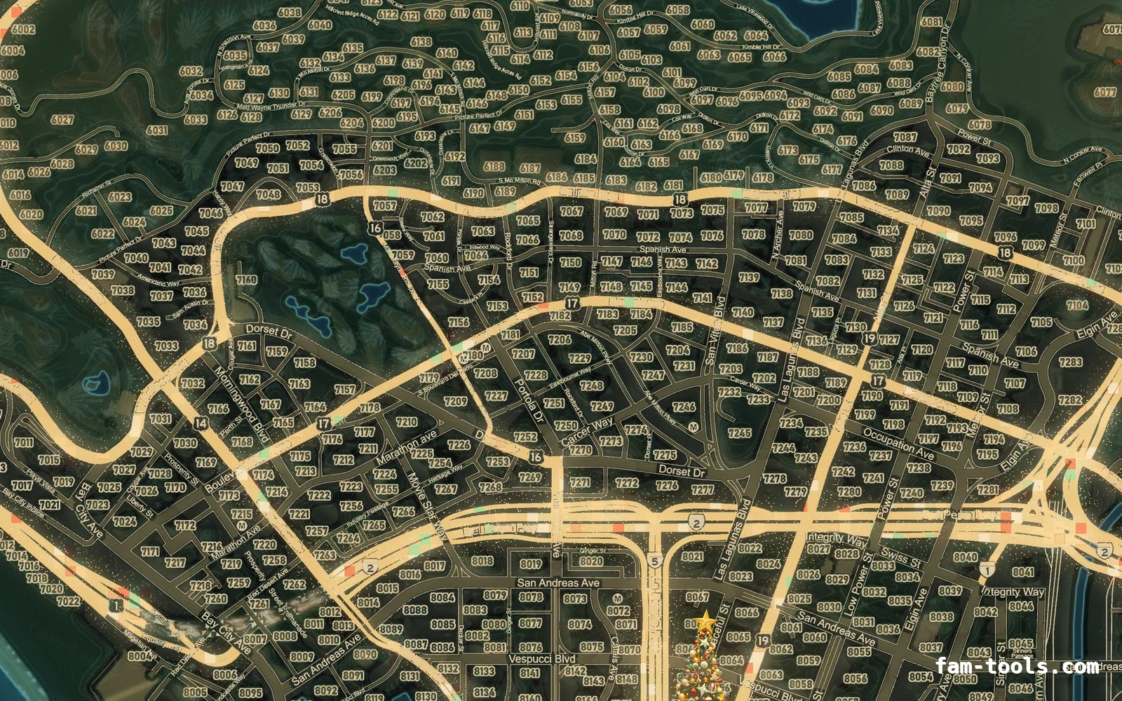 Christmas Mixed dark Christmas FiveM minimap, los santos