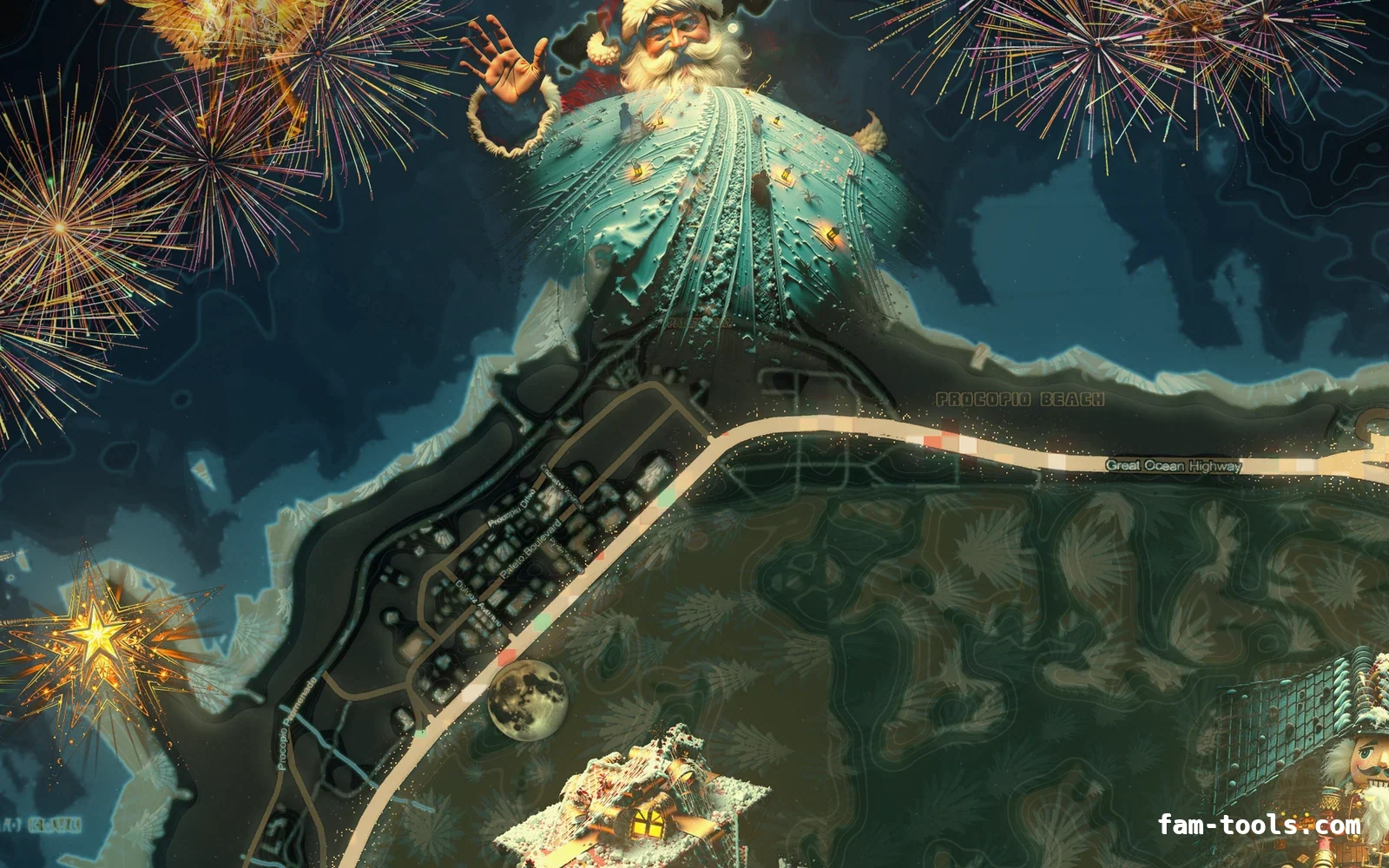 Christmas Mixed dark Christmas FiveM minimap, paleto bay