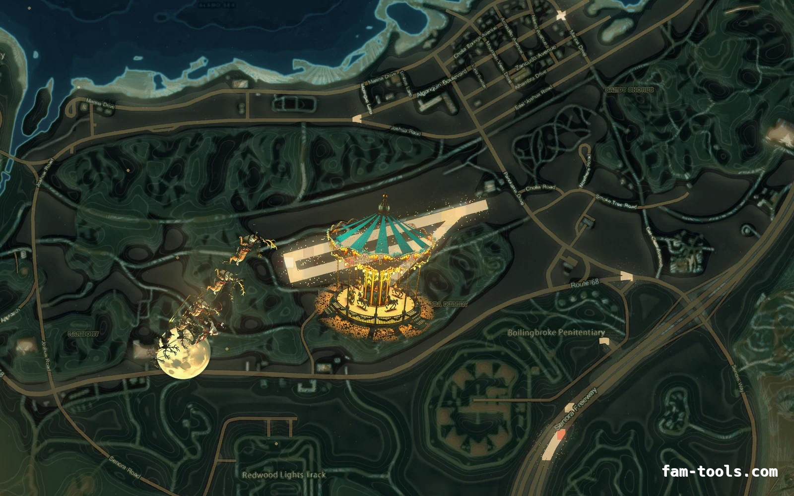Christmas Mixed dark Christmas FiveM minimap, sandy shores