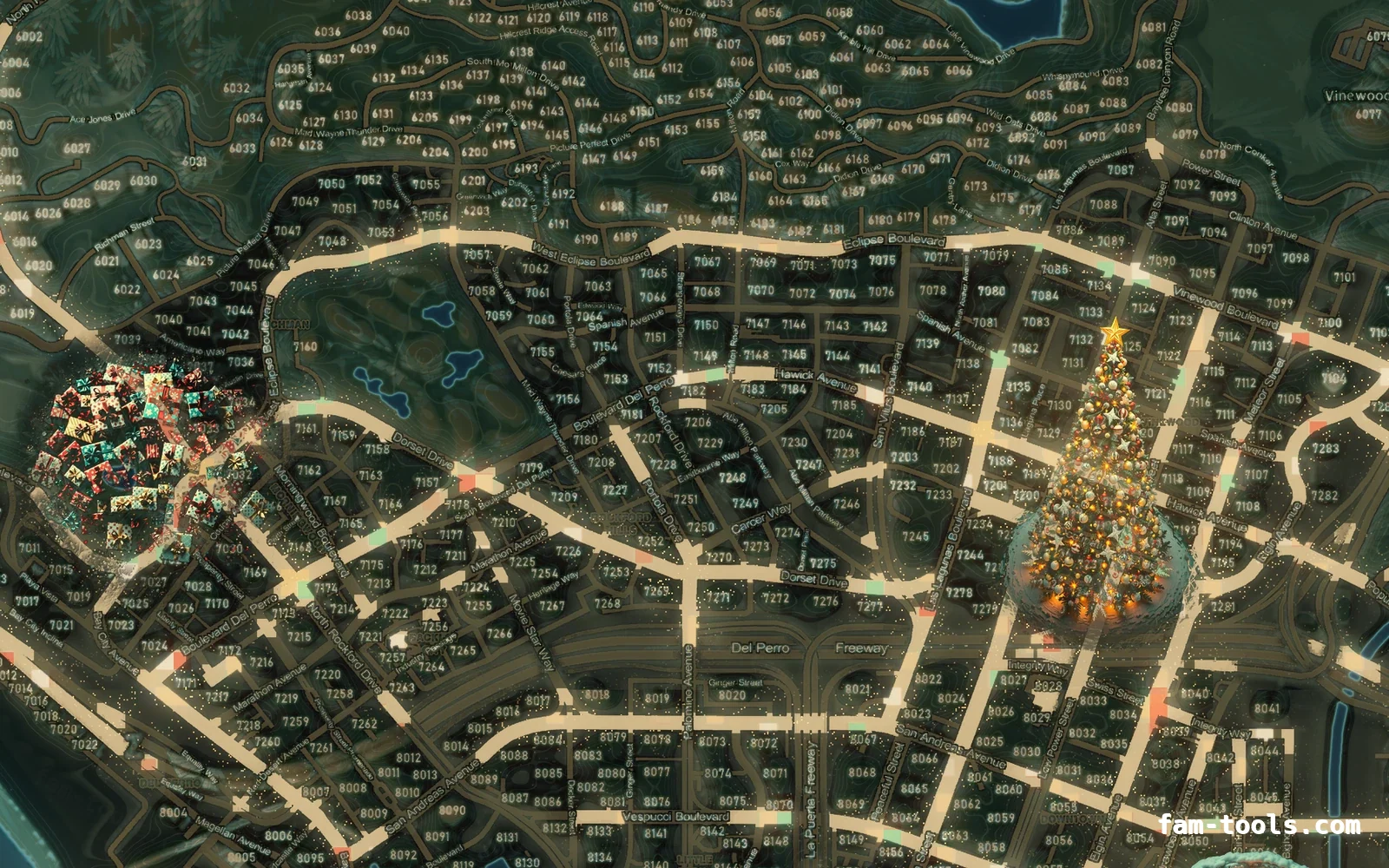 Christmas Mixed dark Christmas minimap — Los Santos Christmas Mixed dark Christmas FiveM minimap, los santos