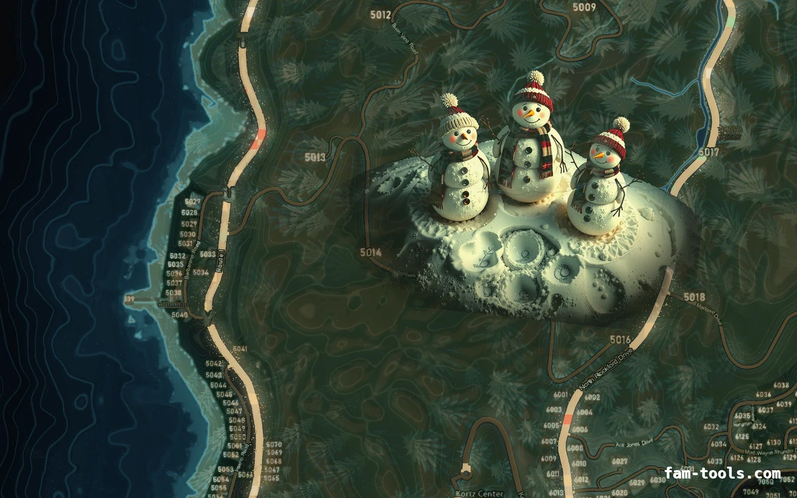 Christmas Mixed dark Christmas minimap — The west coast Christmas Mixed dark Christmas FiveM minimap, the west coast