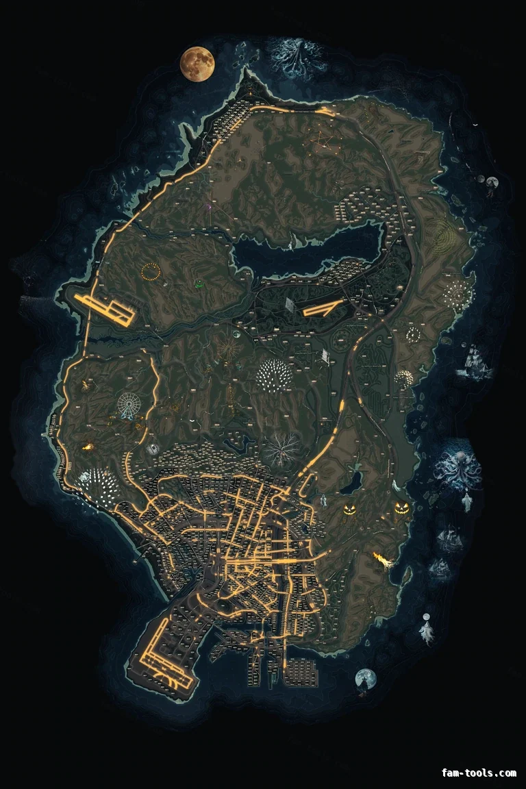 Halloween Mixed dark FiveM Halloween minimap, the whole map
