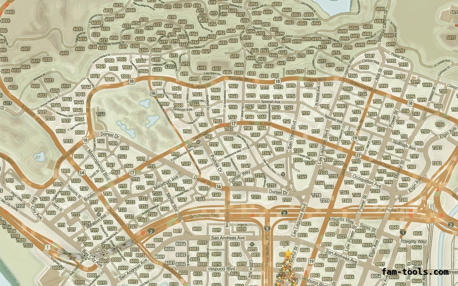 Christmas Mixed light Christmas FiveM minimap, los santos
