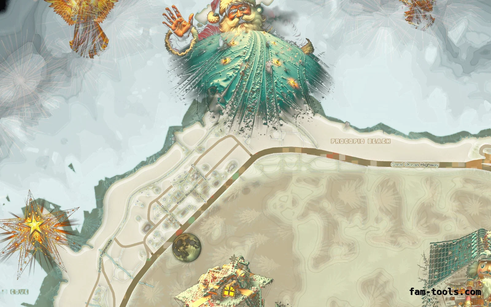 Christmas Mixed light Christmas FiveM minimap, paleto bay