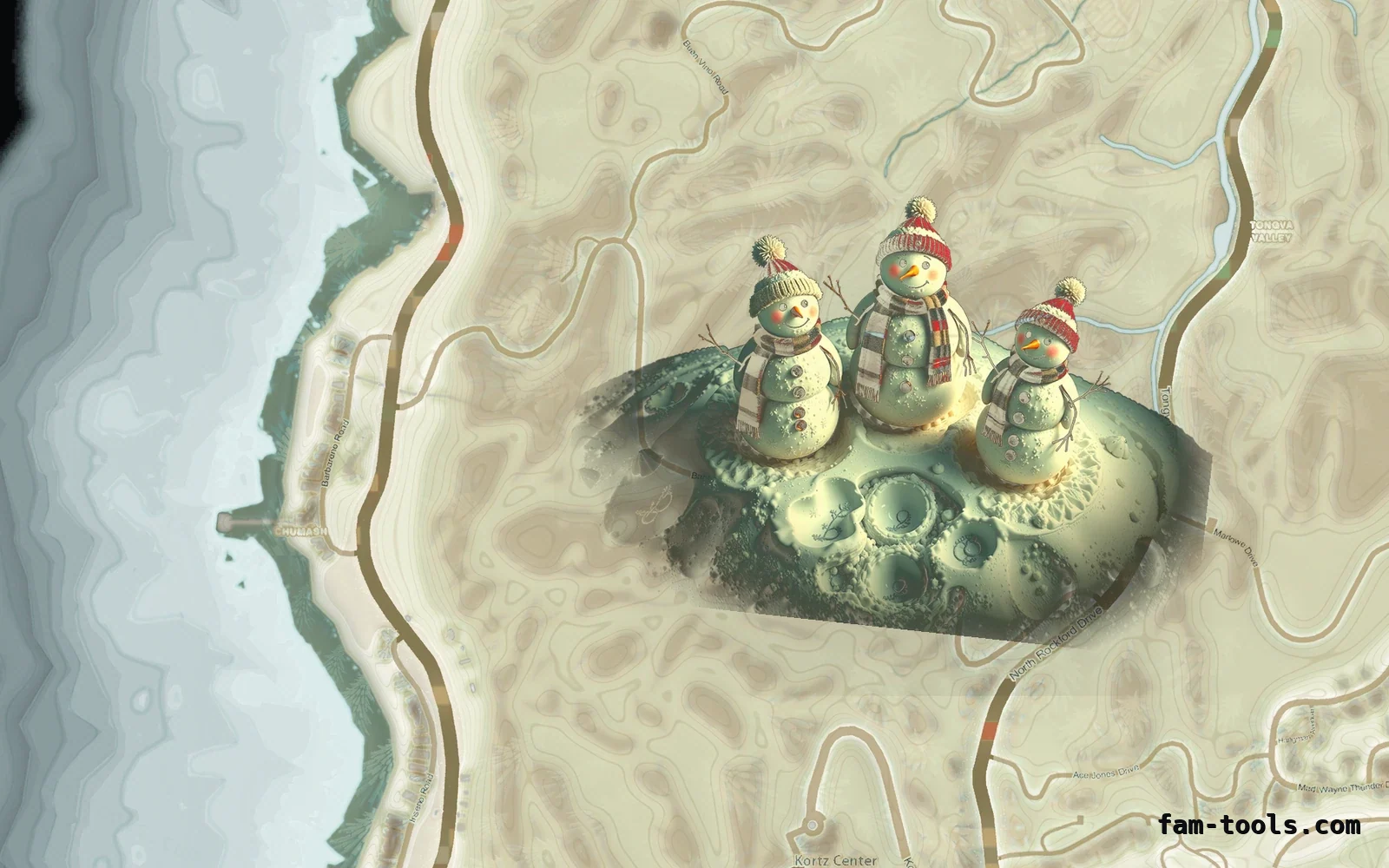 Christmas Mixed light Christmas FiveM minimap, the west coast