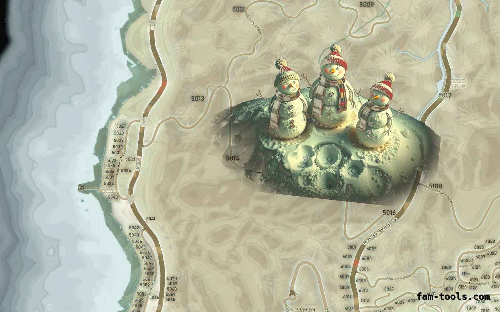 Christmas Mixed light Christmas FiveM minimap, the west coast