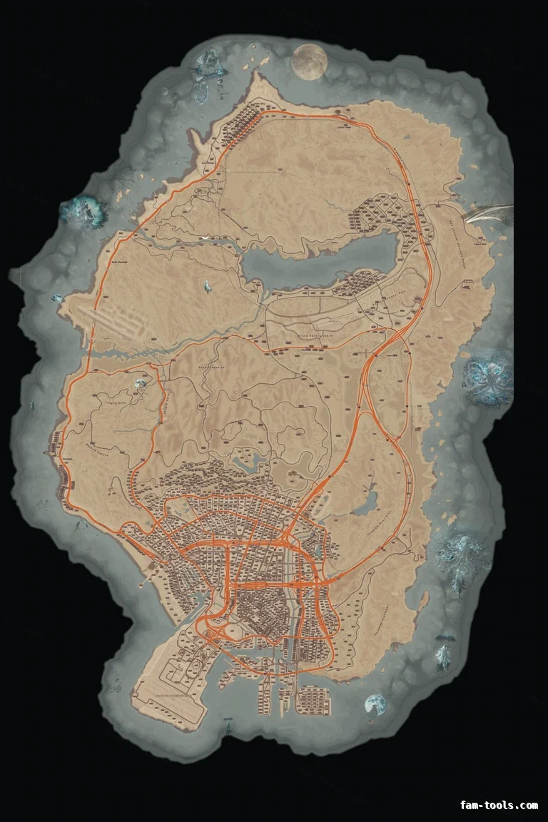 Halloween Mixed light FiveM Halloween minimap, the whole map