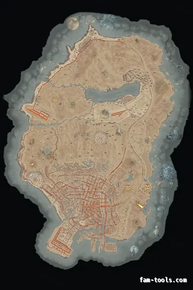 Halloween Mixed light HAUNTED TOPO DAY FiveM-compatible minimap for GTA 5 — with postal codes — showing the whole Los Santos and Blaine County map