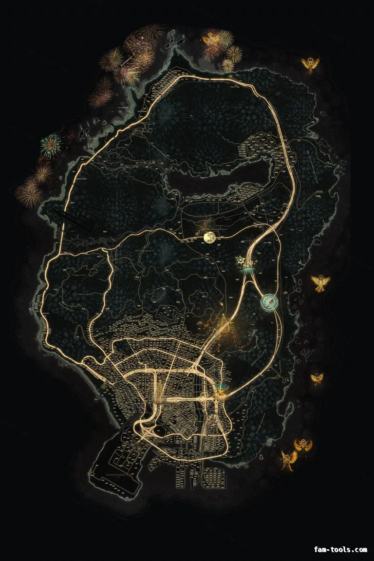 Christmas Orange FiveM Christmas minimap, the whole map