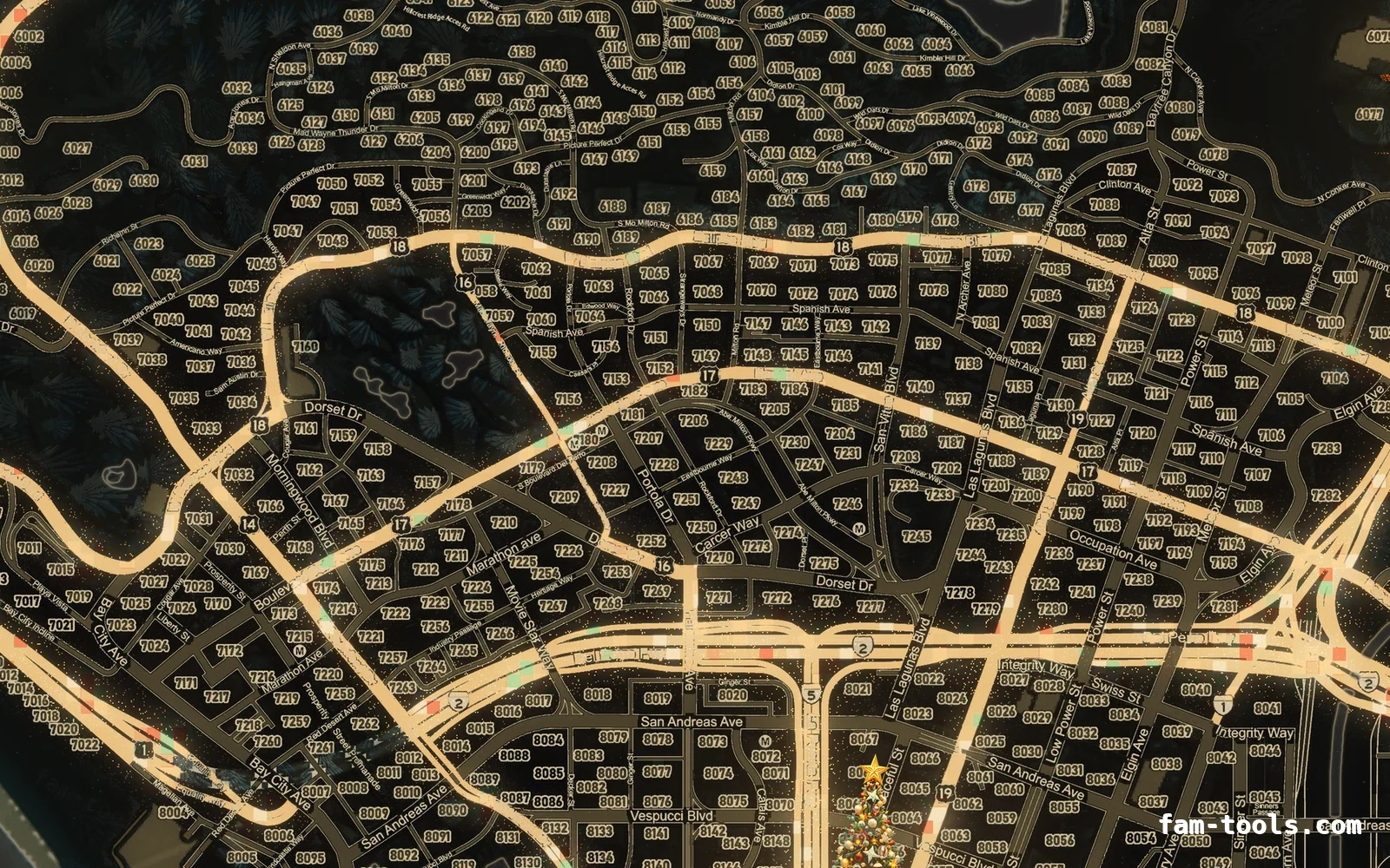 Christmas Orange Christmas FiveM minimap, los santos