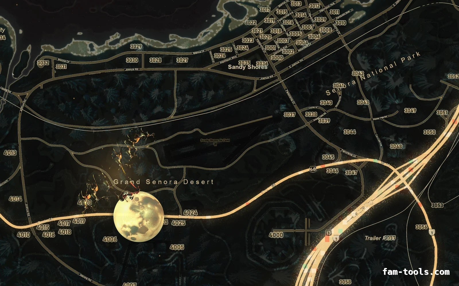 Christmas Orange Christmas FiveM minimap, sandy shores