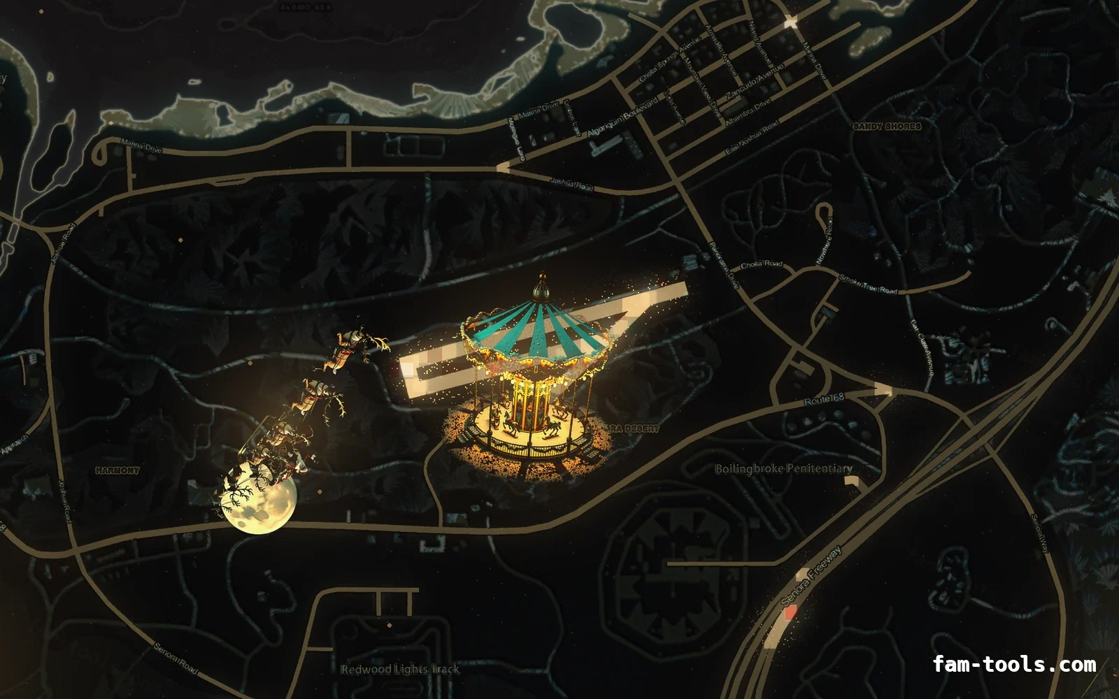 Christmas Orange Christmas FiveM minimap, sandy shores
