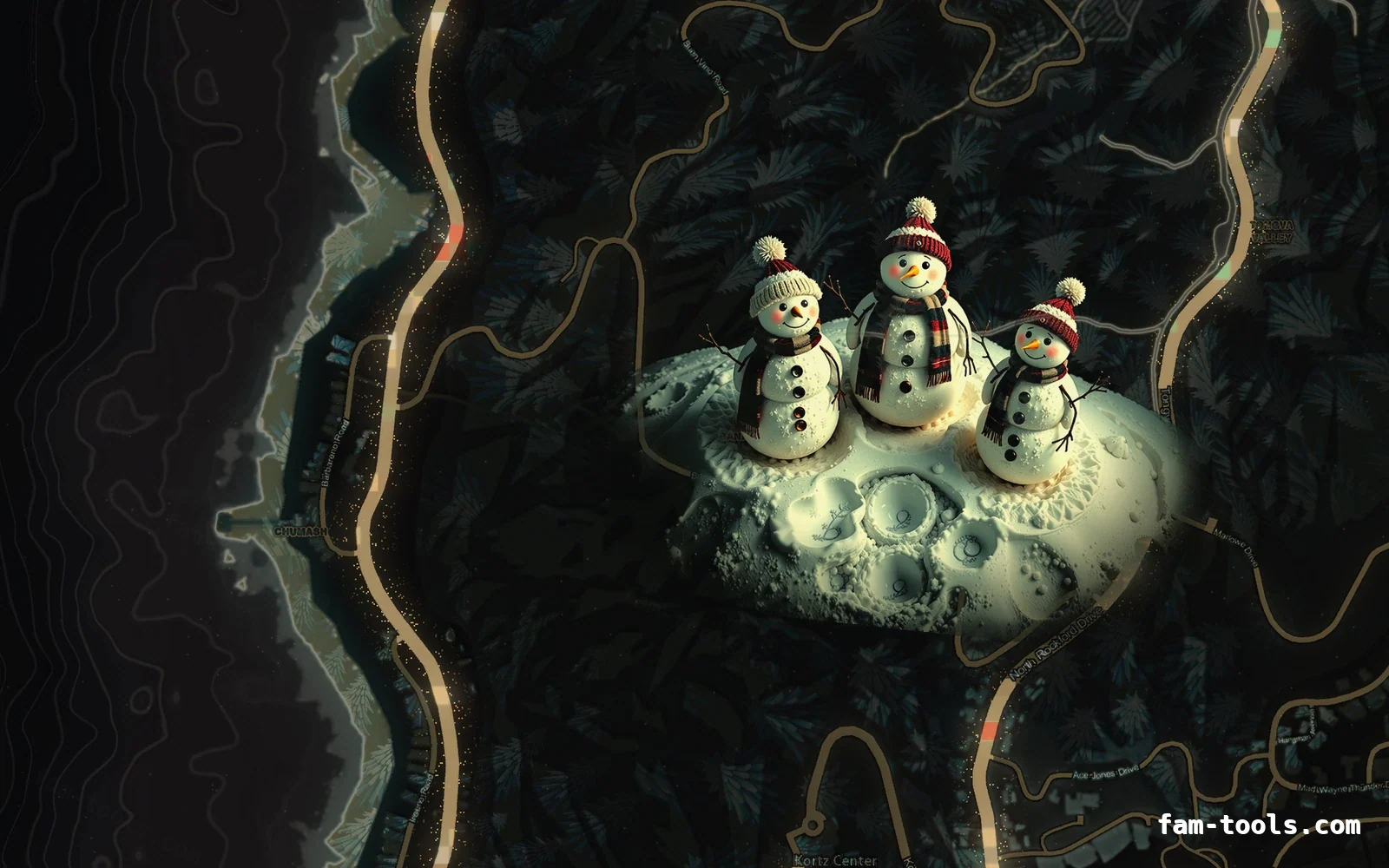 Christmas Orange Christmas FiveM minimap, the west coast