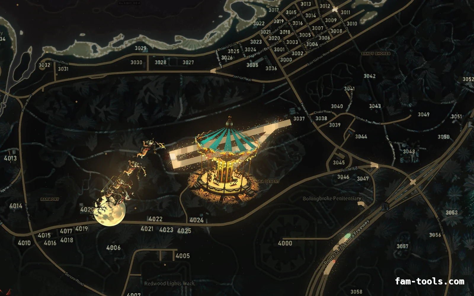 Christmas Orange Christmas FiveM minimap, sandy shores