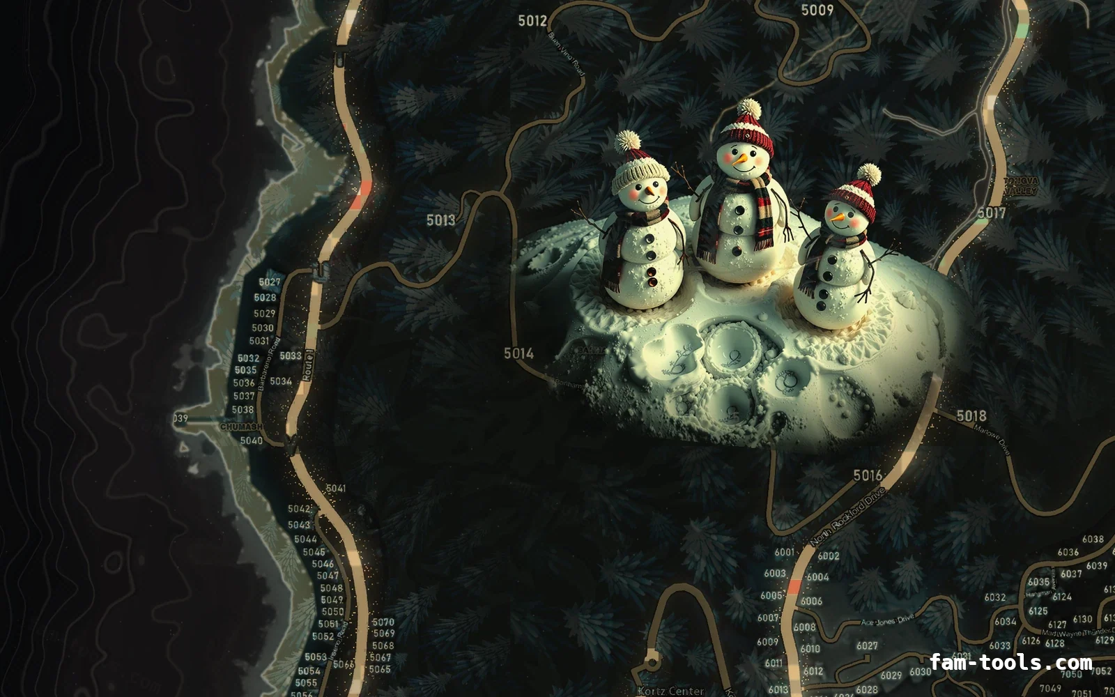 Christmas Orange Christmas FiveM minimap, the west coast