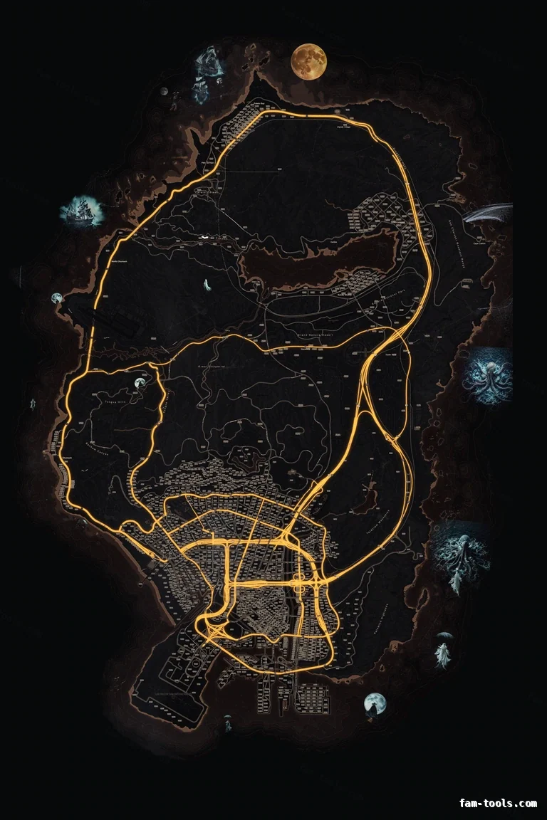 Halloween Orange FiveM Halloween minimap, the whole map