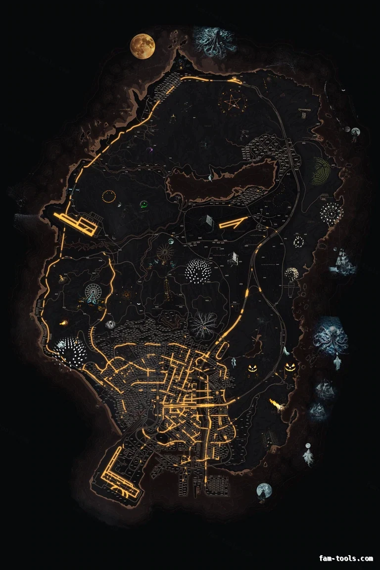 Halloween Orange FiveM Halloween minimap, the whole map