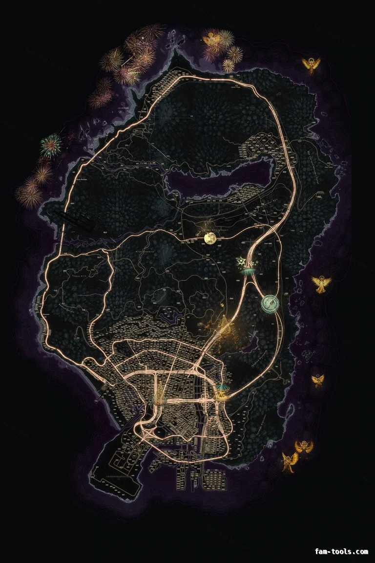 Christmas Pink FiveM Christmas minimap, the whole map