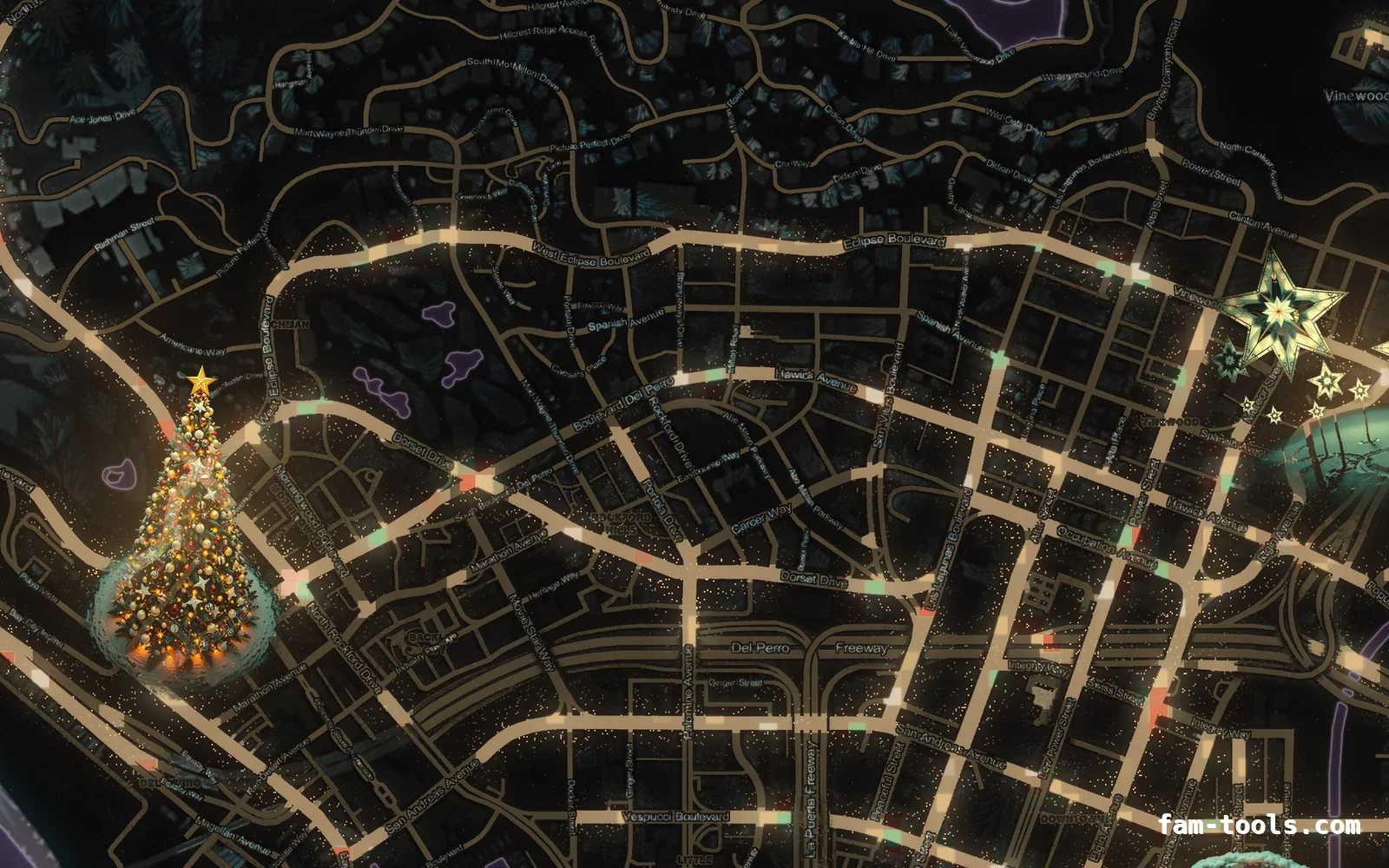Christmas Pink Christmas minimap — Los Santos Christmas Pink Christmas FiveM minimap, los santos