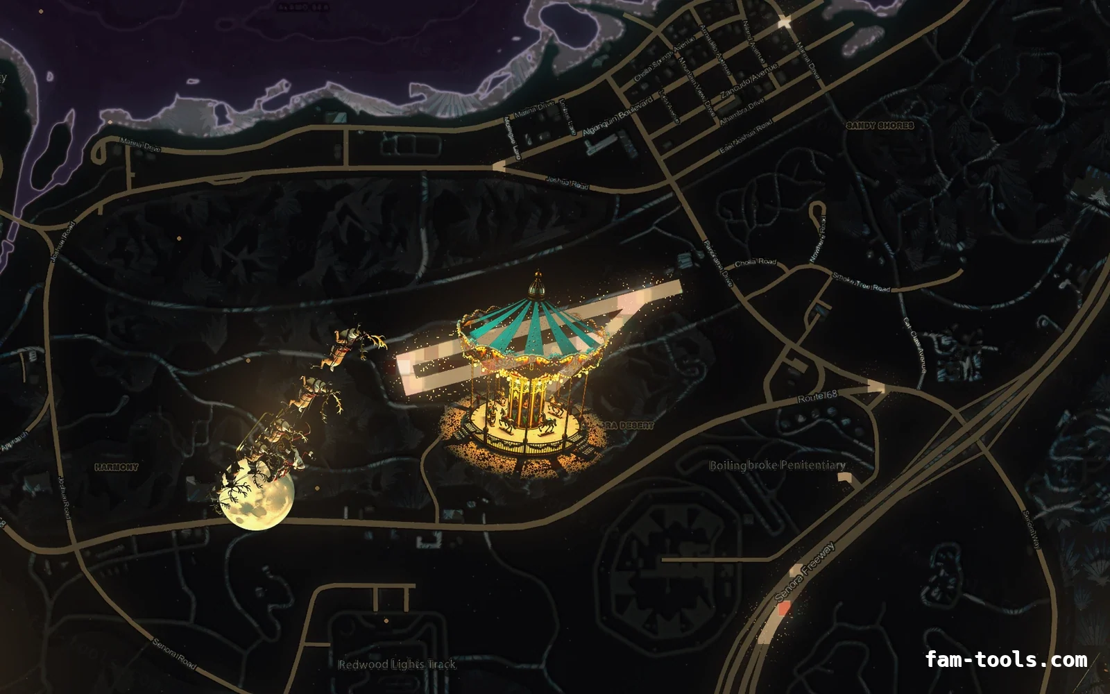 Christmas Pink Christmas minimap — Sandy Shores Christmas Pink Christmas FiveM minimap, sandy shores