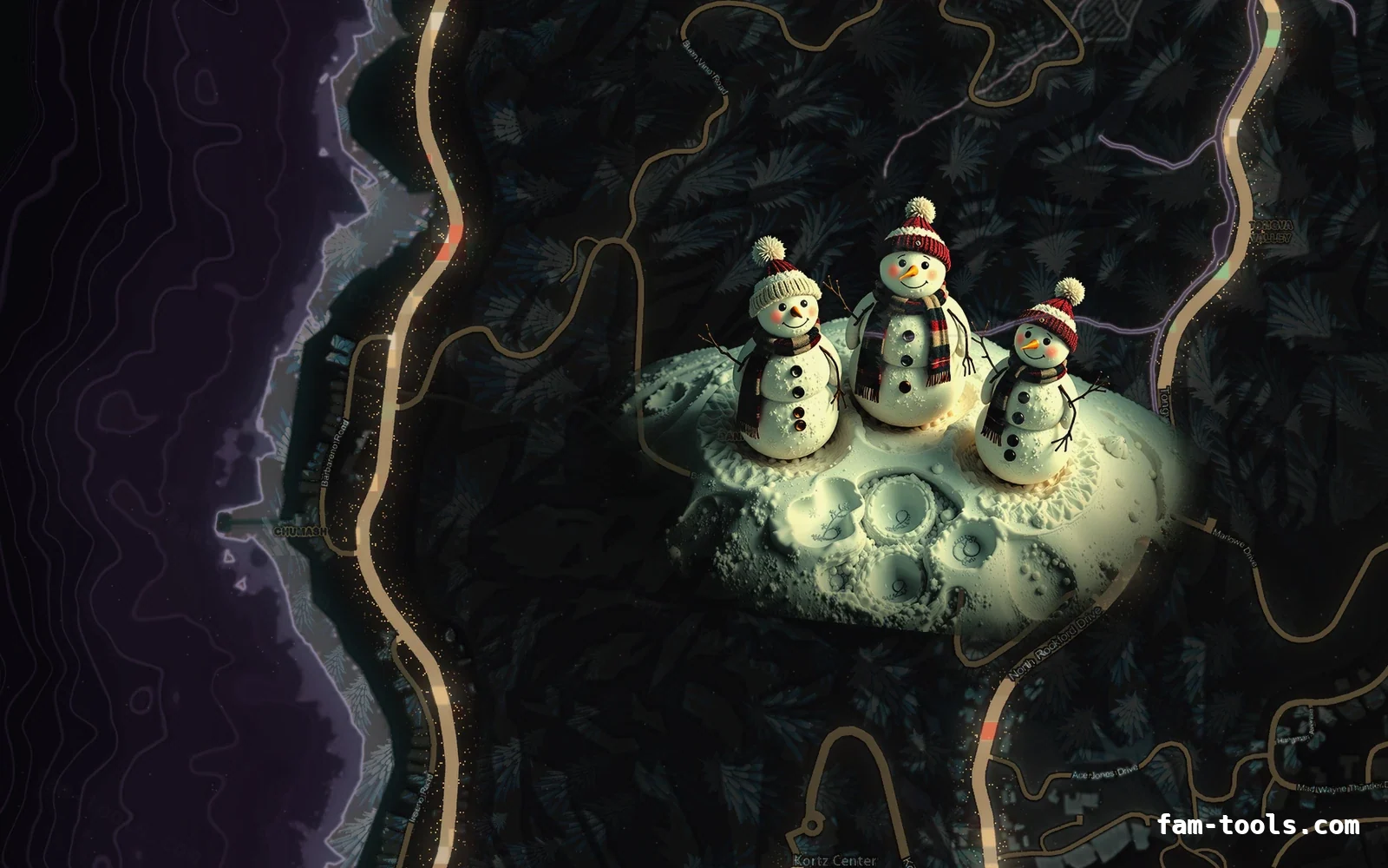 Christmas Pink Christmas minimap — The west coast Christmas Pink Christmas FiveM minimap, the west coast