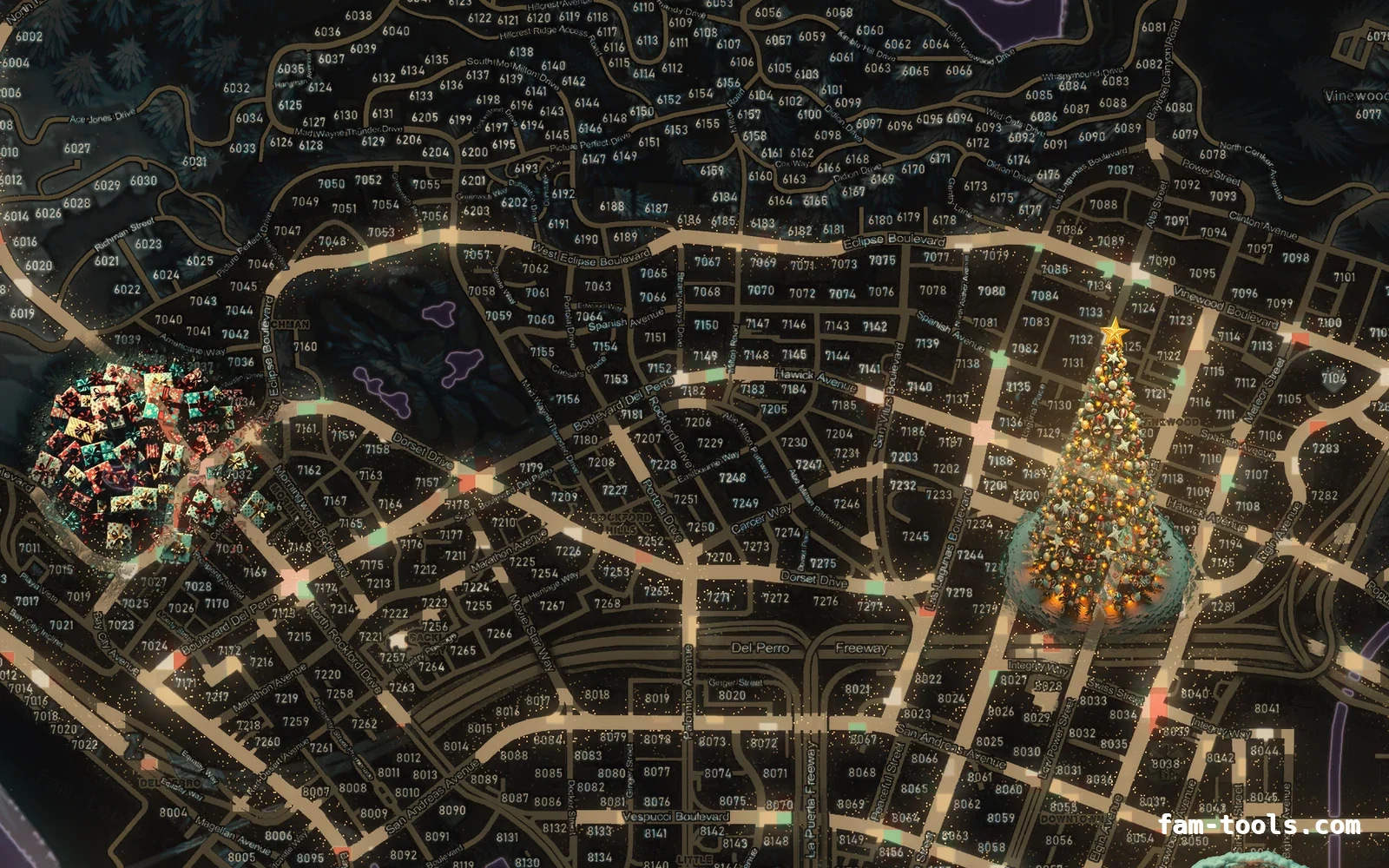 Christmas Pink Christmas FiveM minimap, los santos