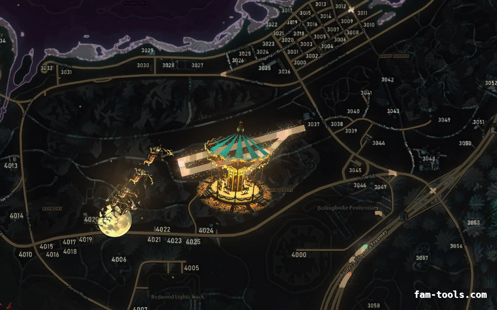Christmas Pink Christmas FiveM minimap, sandy shores