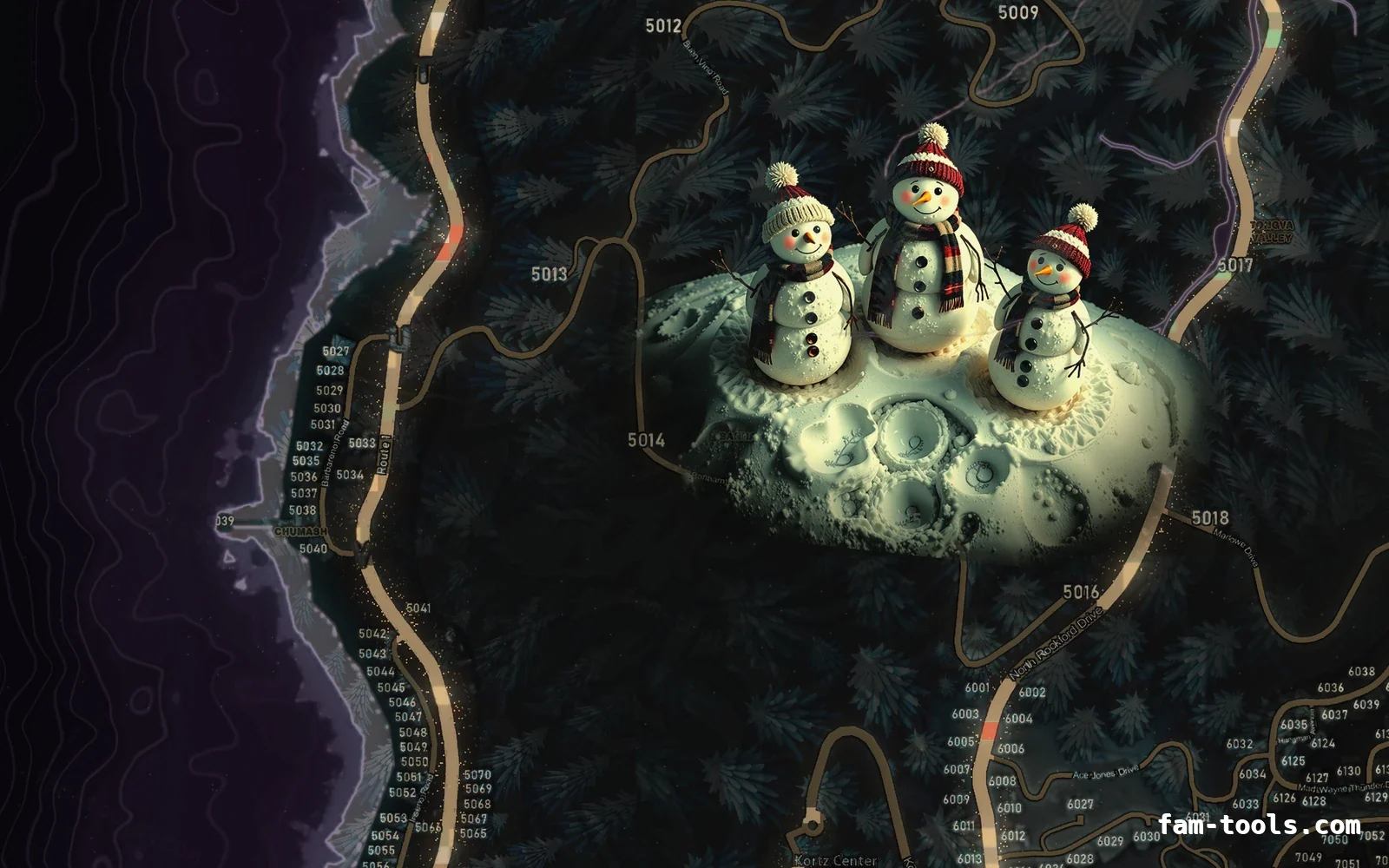 Christmas Pink Christmas FiveM minimap, the west coast