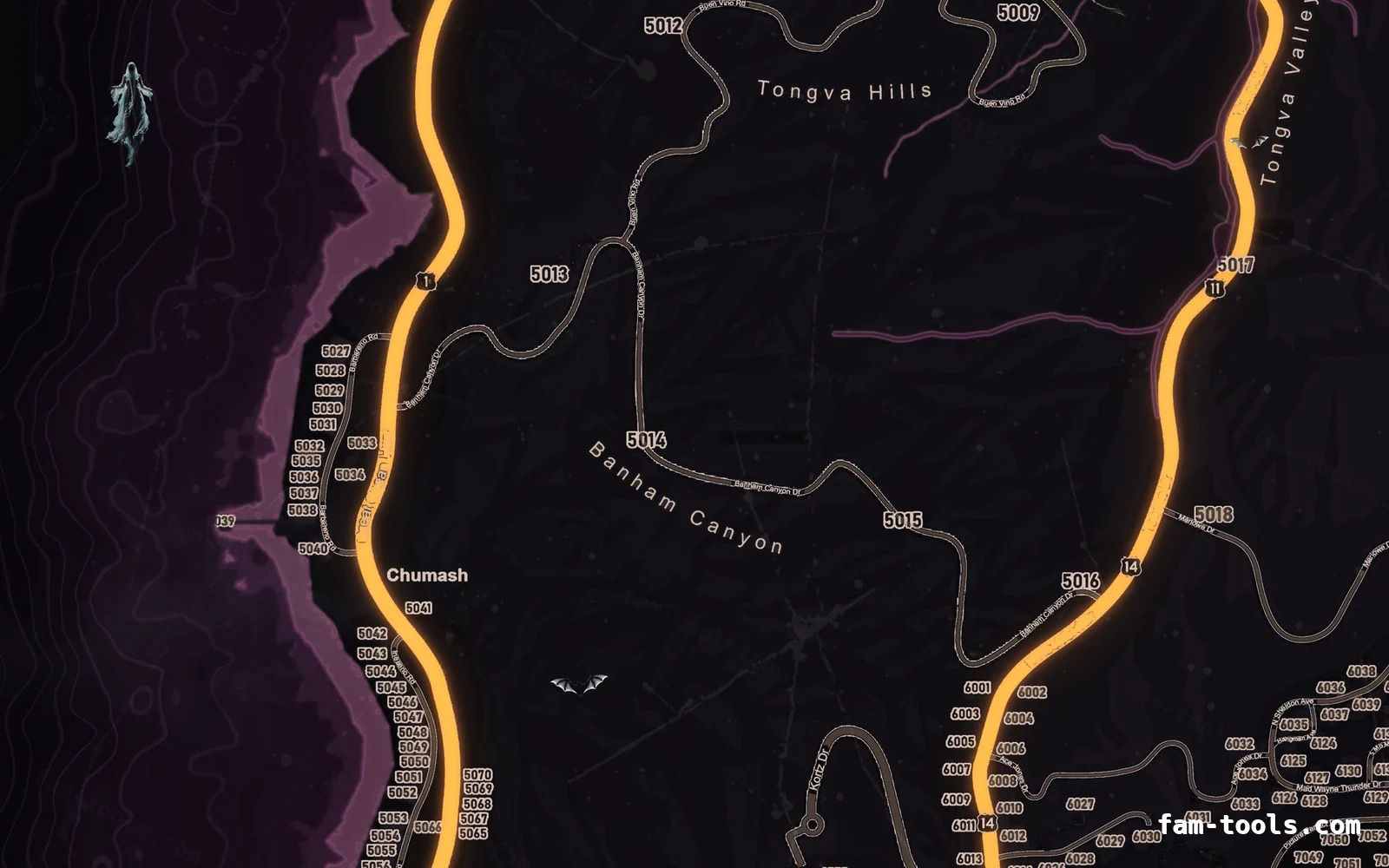 Halloween Pink Halloween minimap — The west coast Halloween Pink Halloween FiveM minimap, the west coast