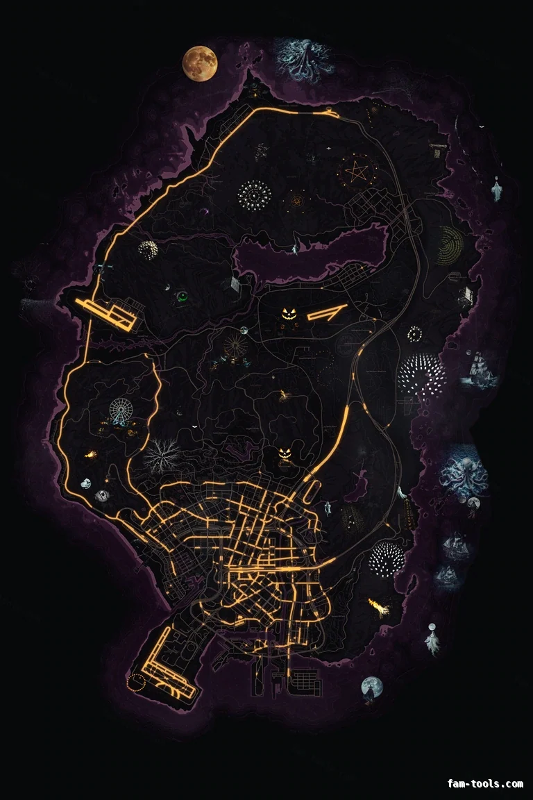 Halloween Pink FiveM Halloween minimap, the whole map