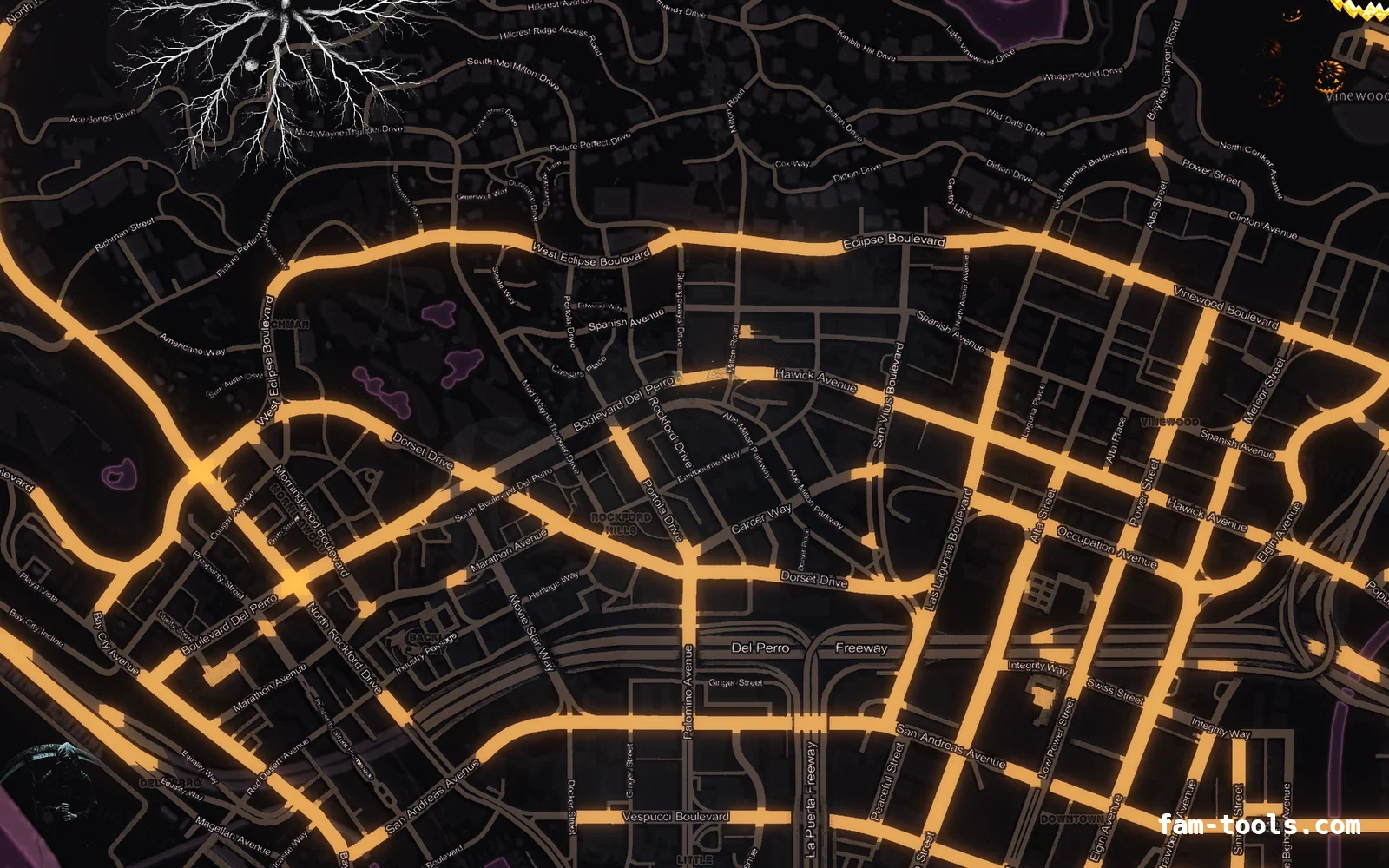 Halloween Pink Halloween FiveM minimap, los santos