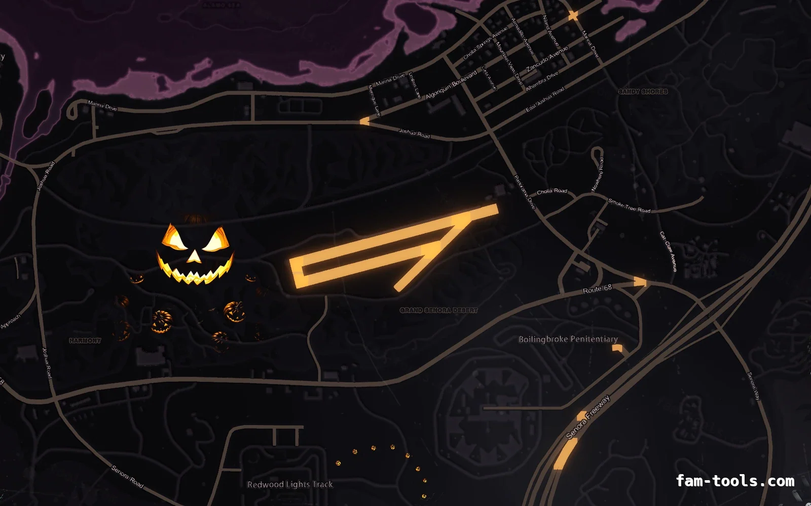 Halloween Pink Halloween FiveM minimap, sandy shores