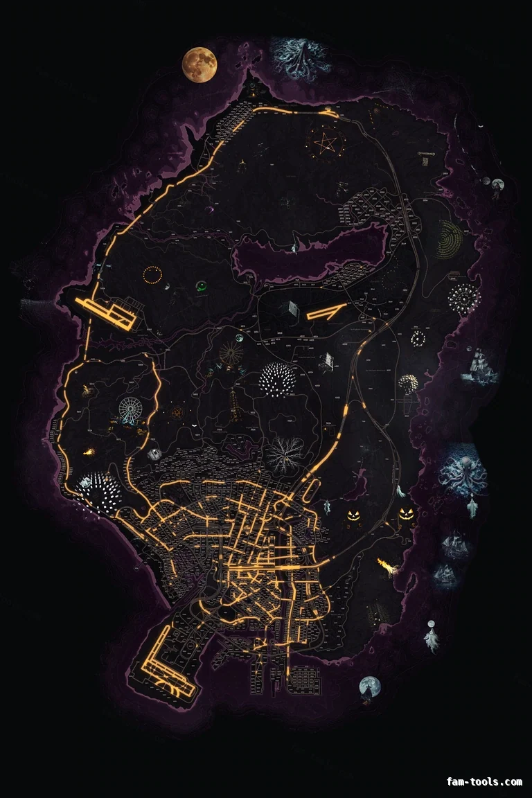 Halloween Pink FiveM Halloween minimap, the whole map