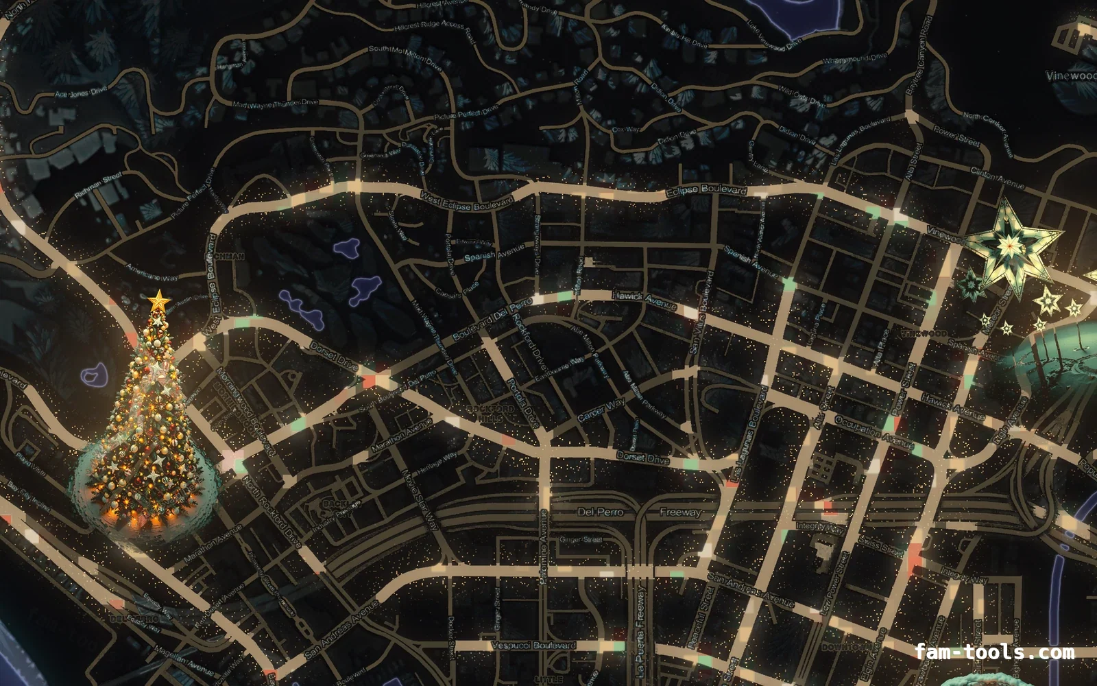Christmas Purple Christmas FiveM minimap, los santos