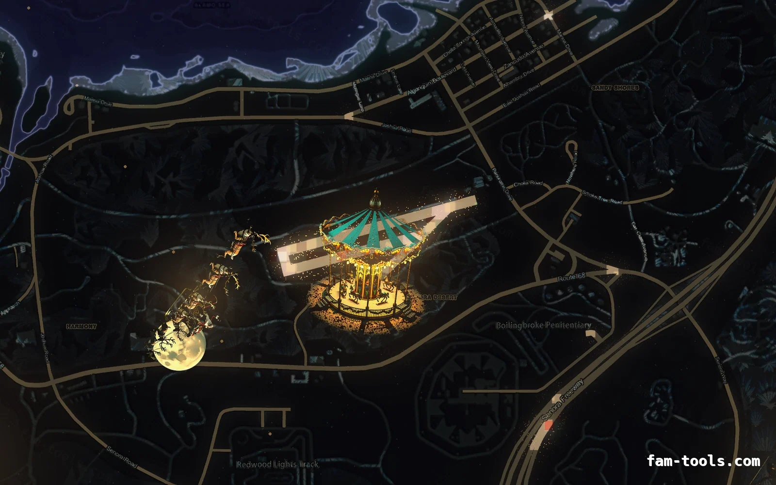 Christmas Purple Christmas FiveM minimap, sandy shores